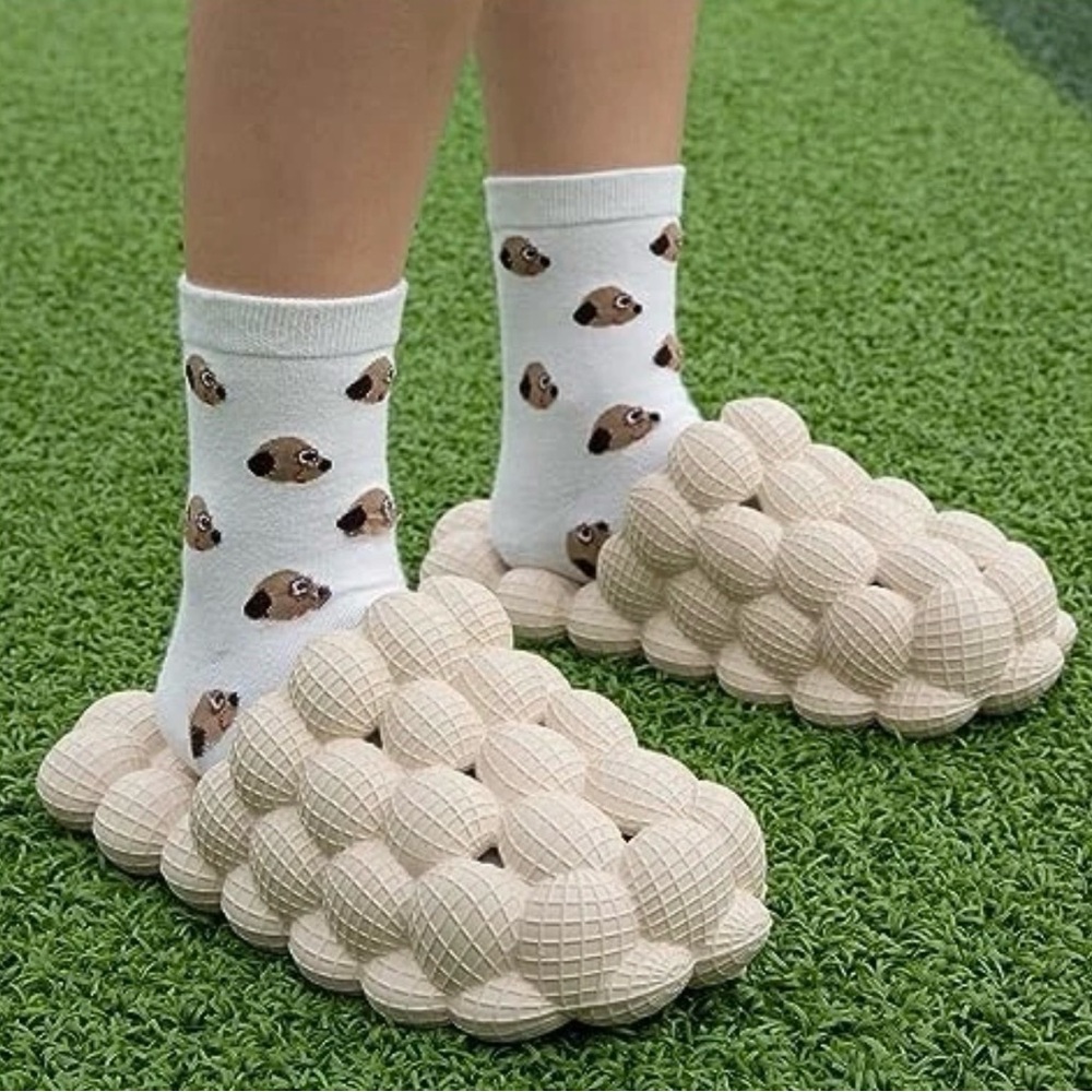 Massage Bubble Slides Slippers for Women/Men  Non-slip Soft Golf Ball(unisex) W3